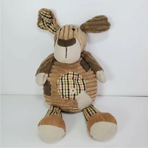 Jellycat Cordy Roy Dog Plush Corduroy Stuffed Animal Puppy Plaid Patchwork Brown